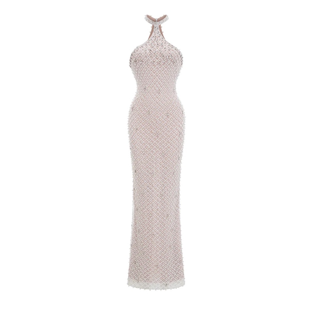 Miss Rosier White beaded bachelorette dress - worn once!